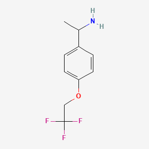 molecular formula C10H12F3NO B2965386 1-[4-(2,2,2-三氟乙氧基)苯基]乙胺 CAS No. 942938-39-8