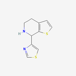 molecular formula C10H10N2S2 B2965388 4-{4H,5H,6H,7H-thieno[2,3-c]pyridin-7-yl}-1,3-thiazole CAS No. 2137543-10-1