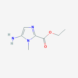 molecular formula C7H11N3O2 B2965392 Ethyl 5-amino-1-methyl-1H-imidazole-2-carboxylate CAS No. 1427501-47-0