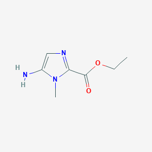 molecular formula C7H11N3O2 B2965392 5-氨基-1-甲基-1H-咪唑-2-羧酸乙酯 CAS No. 1427501-47-0