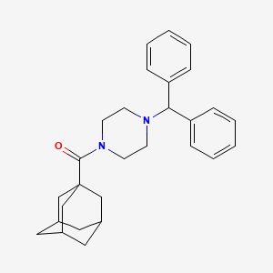 molecular formula C28H34N2O B2965402 1-(金刚烷-1-羰基)-4-(二苯甲基)哌嗪 CAS No. 398996-99-1