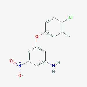 molecular formula C13H11ClN2O3 B2965404 3-(4-氯-3-甲基苯氧基)-5-硝基苯胺 CAS No. 310451-87-7
