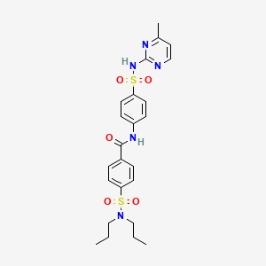 molecular formula C24H29N5O5S2 B2965406 4-(二丙基磺酰胺基)-N-[4-[(4-甲基嘧啶-2-基)磺酰胺基]苯基]苯甲酰胺 CAS No. 448234-56-8