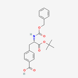 molecular formula C22H25NO6 B2965407 (S)-4-(2-(((Benzyloxy)carbonyl)amino)-3-(tert-butoxy)-3-oxopropyl)benzoic acid CAS No. 2007910-08-7