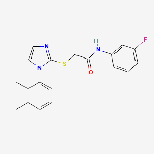 2-[1-(2,3-dimethylphenyl)imidazol-2-yl]sulfanyl-N-(3-fluorophenyl)acetamide