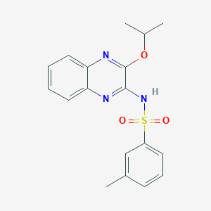molecular formula C18H19N3O3S B2965410 3-methyl-N-(3-propan-2-yloxyquinoxalin-2-yl)benzenesulfonamide CAS No. 877781-74-3
