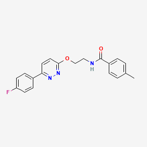 molecular formula C20H18FN3O2 B2965417 N-(2-((6-(4-fluorophenyl)pyridazin-3-yl)oxy)ethyl)-4-methylbenzamide CAS No. 920156-75-8