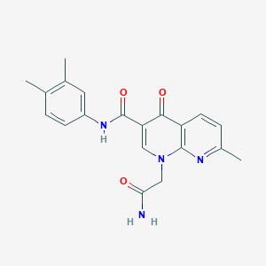 1-(2-amino-2-oxoethyl)-N-(3,4-dimethylphenyl)-7-methyl-4-oxo-1,4-dihydro-1,8-naphthyridine-3-carboxamide