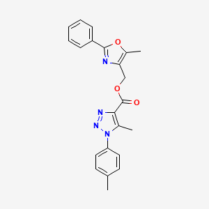 (5-methyl-2-phenyl-1,3-oxazol-4-yl)methyl 5-methyl-1-(4-methylphenyl)-1H-1,2,3-triazole-4-carboxylate