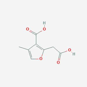 molecular formula C8H8O5 B2965428 2-(Carboxymethyl)-4-methylfuran-3-carboxylic acid CAS No. 139422-34-7