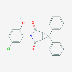 molecular formula C24H18ClNO3 B296543 3-(5-Chloro-2-methoxyphenyl)-6,6-diphenyl-3-azabicyclo[3.1.0]hexane-2,4-dione 