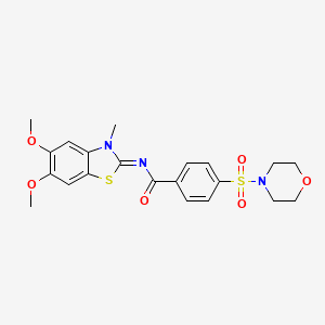 (Z)-N-(5,6-dimethoxy-3-methylbenzo[d]thiazol-2(3H)-ylidene)-4-(morpholinosulfonyl)benzamide