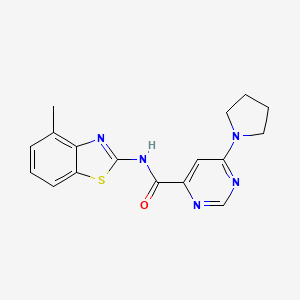 N-(4-methylbenzo[d]thiazol-2-yl)-6-(pyrrolidin-1-yl)pyrimidine-4-carboxamide