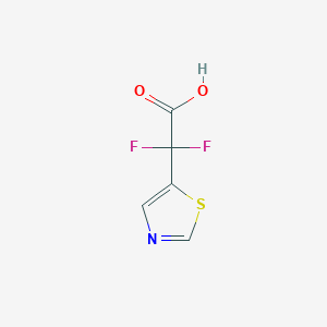 molecular formula C5H3F2NO2S B2965434 2,2-Difluoro-2-(1,3-thiazol-5-yl)acetic acid CAS No. 2007426-87-9