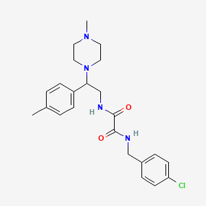 molecular formula C23H29ClN4O2 B2965455 N1-(4-氯苄基)-N2-(2-(4-甲基哌嗪-1-基)-2-(对甲苯基)乙基)草酰胺 CAS No. 898432-28-5