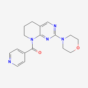 molecular formula C17H19N5O2 B2965462 (2-morpholino-6,7-dihydropyrido[2,3-d]pyrimidin-8(5H)-yl)(pyridin-4-yl)methanone CAS No. 2195941-31-0