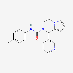 molecular formula C20H20N4O B2965466 1-(pyridin-3-yl)-N-(p-tolyl)-3,4-dihydropyrrolo[1,2-a]pyrazine-2(1H)-carboxamide CAS No. 899750-88-0