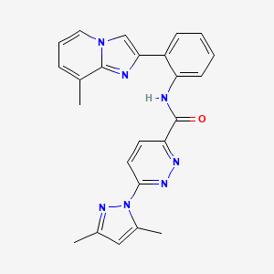 6-(3,5-dimethyl-1H-pyrazol-1-yl)-N-(2-(8-methylimidazo[1,2-a]pyridin-2-yl)phenyl)pyridazine-3-carboxamide