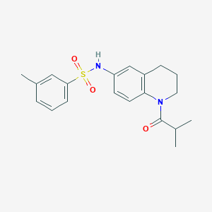 molecular formula C20H24N2O3S B2965484 N-(1-isobutyryl-1,2,3,4-tetrahydroquinolin-6-yl)-3-methylbenzenesulfonamide CAS No. 1005299-85-3