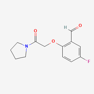 5-Fluoro-2-(2-oxo-2-pyrrolidin-1-ylethoxy)benzaldehyde