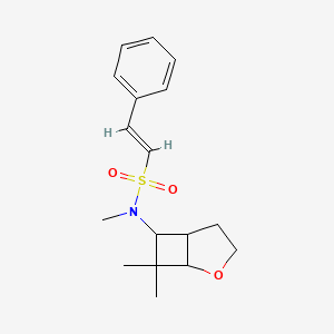 (E)-N-(7,7-Dimethyl-2-oxabicyclo[3.2.0]heptan-6-yl)-N-methyl-2-phenylethenesulfonamide