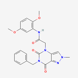 3-{1-[(3,5-dimethylphenyl)sulfonyl]piperidin-4-yl}-7-fluoroquinazolin-4(3H)-one