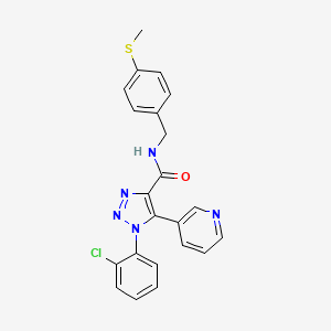 molecular formula C22H18ClN5OS B2965504 Methyl {[6-{[(4-cyanophenyl)sulfonyl]amino}-2-(4-methylphenyl)quinolin-4-yl]oxy}acetate CAS No. 1207047-55-9