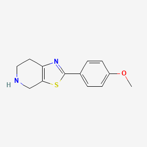 molecular formula C13H14N2OS B2965515 2-(4-Methoxyphenyl)-4,5,6,7-tetrahydrothiazolo[5,4-c]pyridine CAS No. 919736-42-8
