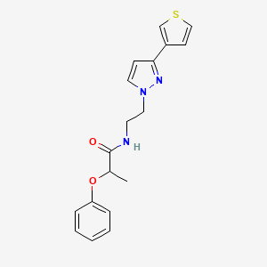 2-phenoxy-N-(2-(3-(thiophen-3-yl)-1H-pyrazol-1-yl)ethyl)propanamide