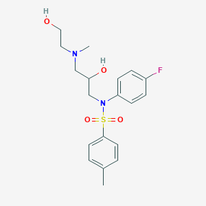 N-(4-fluorophenyl)-N-(2-hydroxy-3-((2-hydroxyethyl)(methyl)amino)propyl)-4-methylbenzenesulfonamide
