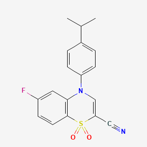 molecular formula C18H15FN2O2S B2965543 1-(4-甲基嘧啶-2-基)-N-[3-(甲硫基)苯基]哌啶-3-甲酰胺 CAS No. 1207025-89-5