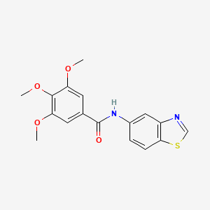 molecular formula C17H16N2O4S B2965544 N-(benzo[d]thiazol-5-yl)-3,4,5-trimethoxybenzamide CAS No. 942002-60-0