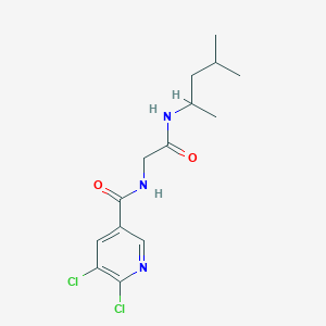 2-[(5,6-dichloropyridin-3-yl)formamido]-N-(4-methylpentan-2-yl)acetamide