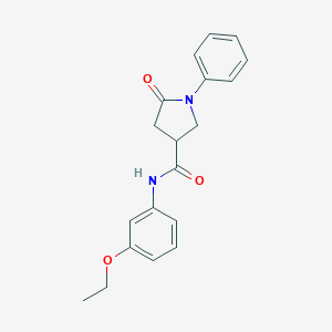 molecular formula C19H20N2O3 B296556 N-(3-ethoxyphenyl)-5-oxo-1-phenylpyrrolidine-3-carboxamide 