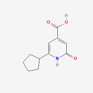 6-Cyclopentyl-2-oxo-1,2-dihydropyridine-4-carboxylic acid