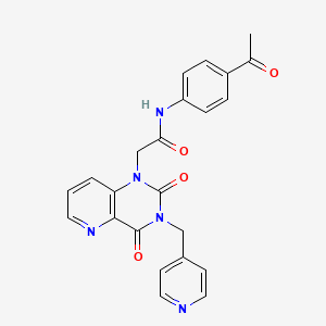 molecular formula C23H19N5O4 B2965561 N-(4-acetylphenyl)-2-(2,4-dioxo-3-(pyridin-4-ylmethyl)-3,4-dihydropyrido[3,2-d]pyrimidin-1(2H)-yl)acetamide CAS No. 941902-57-4