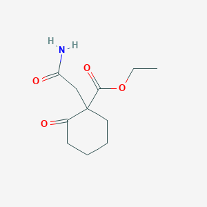 molecular formula C11H17NO4 B2965563 Ethyl 1-(carbamoylmethyl)-2-oxocyclohexane-1-carboxylate CAS No. 904212-02-8