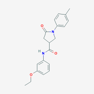 molecular formula C20H22N2O3 B296558 N-(3-ethoxyphenyl)-1-(4-methylphenyl)-5-oxopyrrolidine-3-carboxamide 