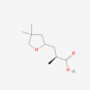 molecular formula C10H18O3 B2965584 (2S)-3-(4,4-Dimethyloxolan-2-yl)-2-methylpropanoic acid CAS No. 2248216-03-5