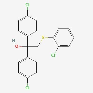 molecular formula C20H15Cl3OS B2965628 1,1-Bis(4-chlorophenyl)-2-[(2-chlorophenyl)sulfanyl]-1-ethanol CAS No. 252026-72-5
