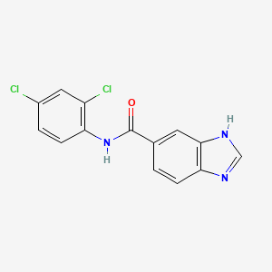 molecular formula C14H9Cl2N3O B2965634 N-(2,4-dichlorophenyl)-1H-benzo[d]imidazole-5-carboxamide CAS No. 880853-77-0