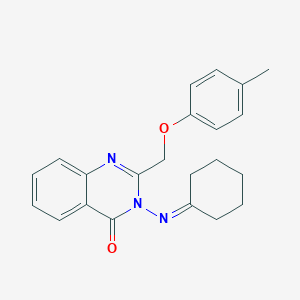 molecular formula C22H23N3O2 B296566 3-(Cyclohexylideneamino)-2-[(4-methylphenoxy)methyl]quinazolin-4-one 