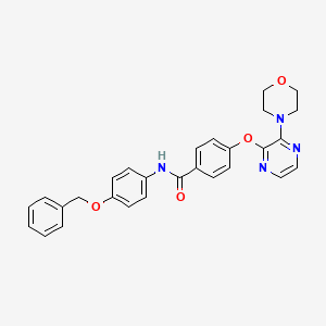 molecular formula C28H26N4O4 B2965689 N-[4-(benzyloxy)phenyl]-4-{[3-(morpholin-4-yl)pyrazin-2-yl]oxy}benzamide CAS No. 1115979-70-8