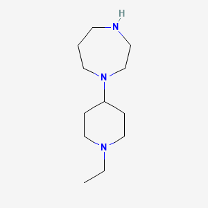 molecular formula C12H25N3 B2965692 1-(1-Ethylpiperidin-4-yl)-1,4-diazepane CAS No. 1183788-51-3
