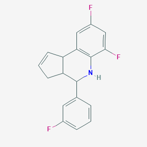 molecular formula C18H14F3N B296571 6,8-difluoro-4-(3-fluorophenyl)-3a,4,5,9b-tetrahydro-3H-cyclopenta[c]quinoline 