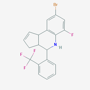 molecular formula C19H14BrF4N B296573 8-bromo-6-fluoro-4-[2-(trifluoromethyl)phenyl]-3a,4,5,9b-tetrahydro-3H-cyclopenta[c]quinoline 