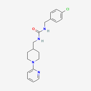 molecular formula C19H23ClN4O B2965735 1-(4-Chlorobenzyl)-3-((1-(pyridin-2-yl)piperidin-4-yl)methyl)urea CAS No. 1234953-42-4