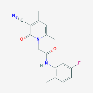 2-(3-cyano-4,6-dimethyl-2-oxopyridin-1(2H)-yl)-N-(5-fluoro-2-methylphenyl)acetamide