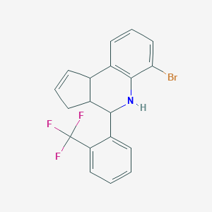 molecular formula C19H15BrF3N B296574 6-bromo-4-[2-(trifluoromethyl)phenyl]-3a,4,5,9b-tetrahydro-3H-cyclopenta[c]quinoline 