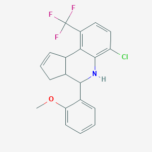 molecular formula C20H17ClF3NO B296575 6-chloro-4-(2-methoxyphenyl)-9-(trifluoromethyl)-3a,4,5,9b-tetrahydro-3H-cyclopenta[c]quinoline 